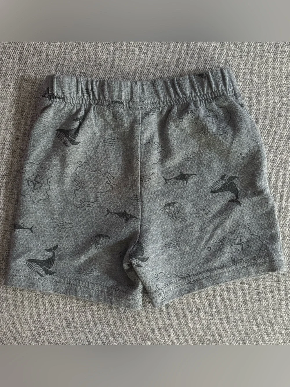 Carter’s Gray Shark & Whale Print Shorts - 18 months
